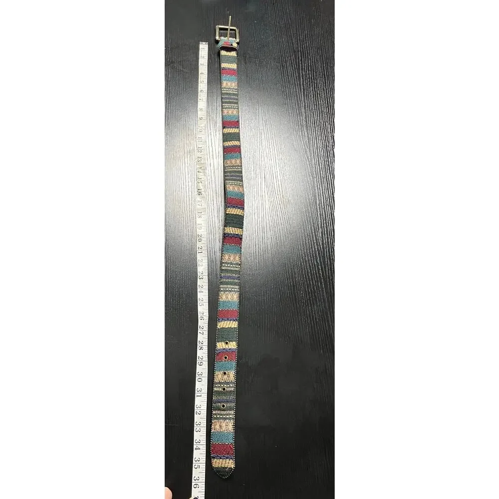 Vintage 90's Woven Tapestry Belt in Moody Colors by Absolutely Fresh